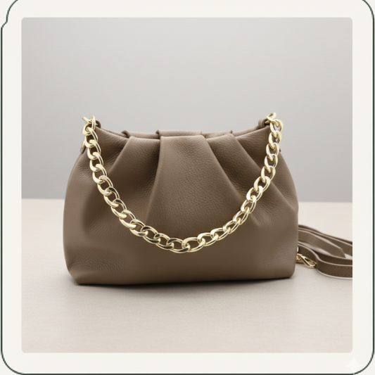 Sac à chaîne dorée en cuir italien – Élégance intemporelle