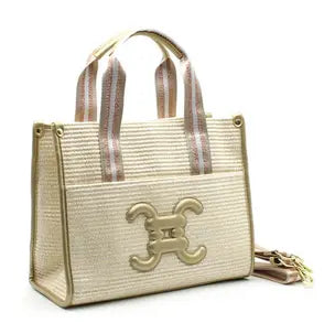 Woven tote bag – Luminous elegance