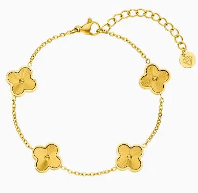 Bracelet Shine Clover – Éclat & Élégance intemporelle | Plaqué or 18K