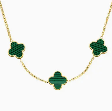 ✨ Collier Clover Green – Élégance & Chance au quotidien | Plaqué or 18K