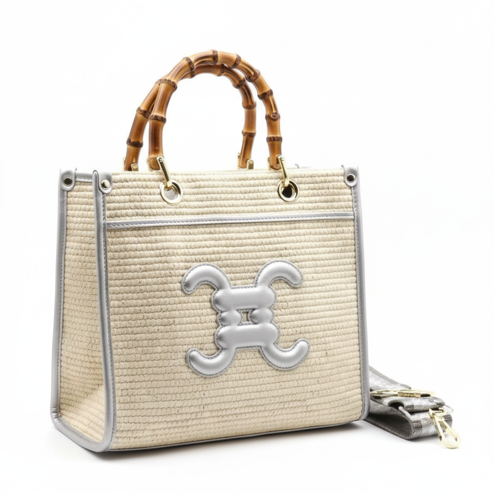 Sac cabas tressé – Élégance lumineuse