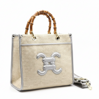 Sac cabas tressé – Élégance lumineuse