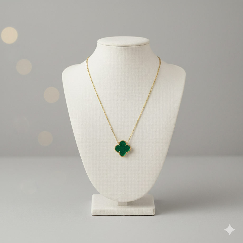 ✨ Collier Clover Green – Élégance & Chance au quotidien | Plaqué or 18K