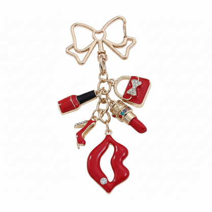 Porte-clés Glam Rouge – Charms Mode & Beauté