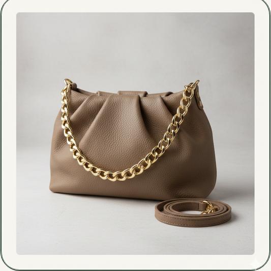 Sac à chaîne dorée en cuir italien – Élégance intemporelle