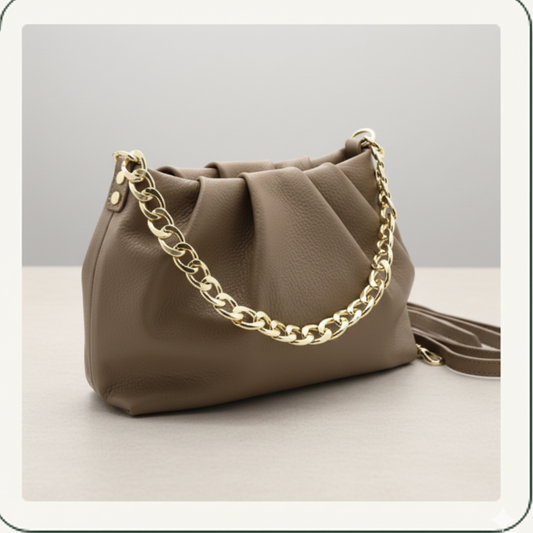 Sac à chaîne dorée en cuir italien – Élégance intemporelle