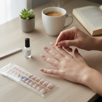 Faux Ongles Nude Mat – Look Naturel & Discret