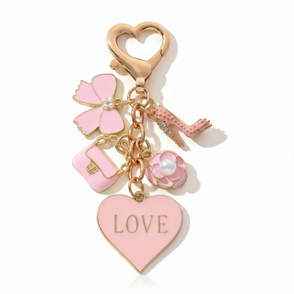 Porte-clés “Love Pink” – Charms Doux & Féminins