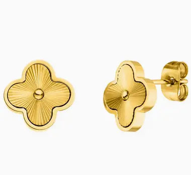 ✨ Boucles d’oreilles Shine Clover – Élégance discrète au quotidien | Plaqué or 18K