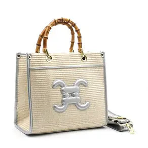 Sac cabas tressé – Élégance lumineuse